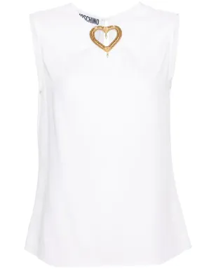 Moschino ハートカットアウト ノースリーブ ブラウス - サムネイル1