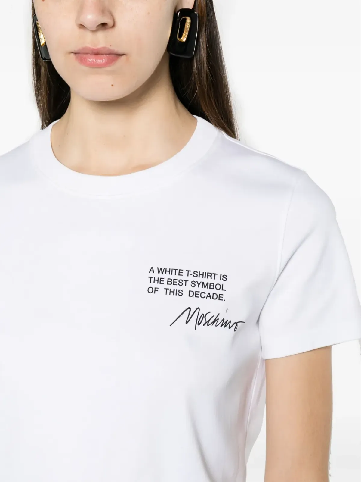 Moschino ロゴプリント オーガニックコットン Tシャツ - ホワイト - 画像5
