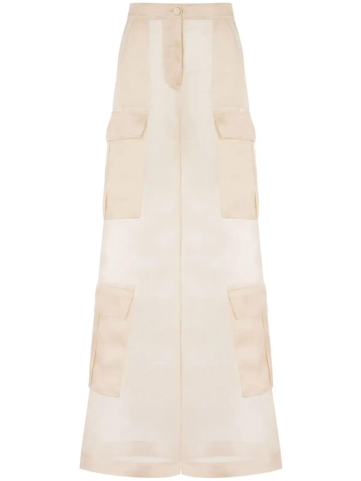 Moschino シルク ワイドレッグパンツ - ニュートラルカラー - 画像1