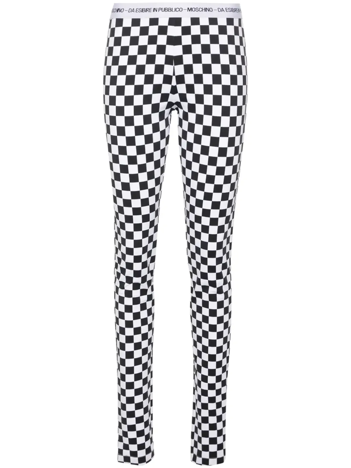 Moschino チェッカーボード柄フレアパンツ - ホワイト - 画像1