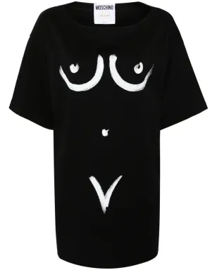 Moschino モチーフプリント コットン Tシャツ ブラック - サムネイル1