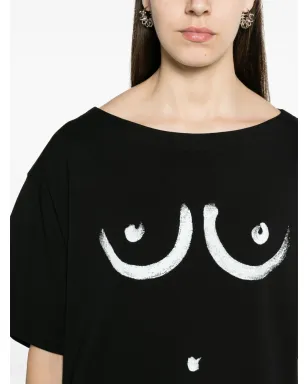 Moschino モチーフプリント コットン Tシャツ ブラック - サムネイル5
