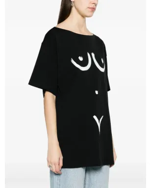 Moschino モチーフプリント コットン Tシャツ ブラック - サムネイル3