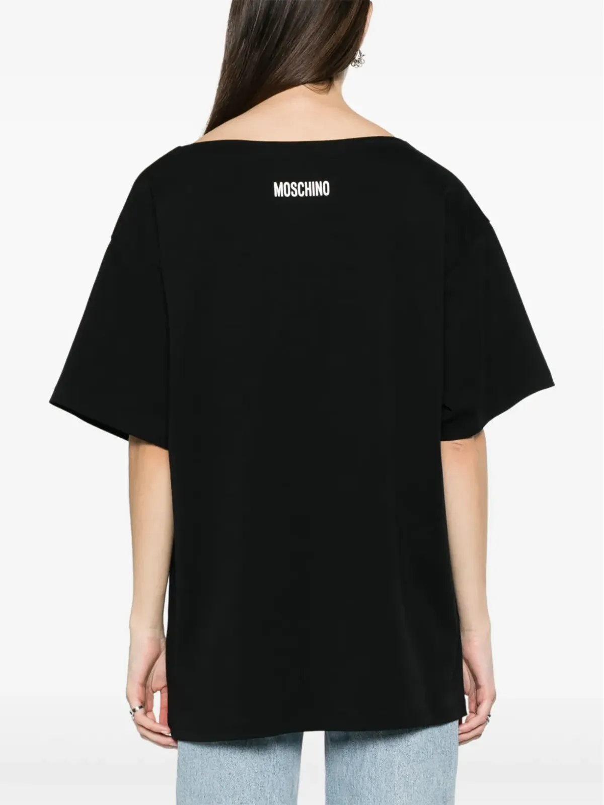 Moschino モチーフプリント コットン Tシャツ ブラック - 画像4