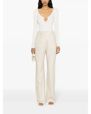Jacquemus Le Haut Pralu リブ編みトップ - ホワイト - サムネイル2