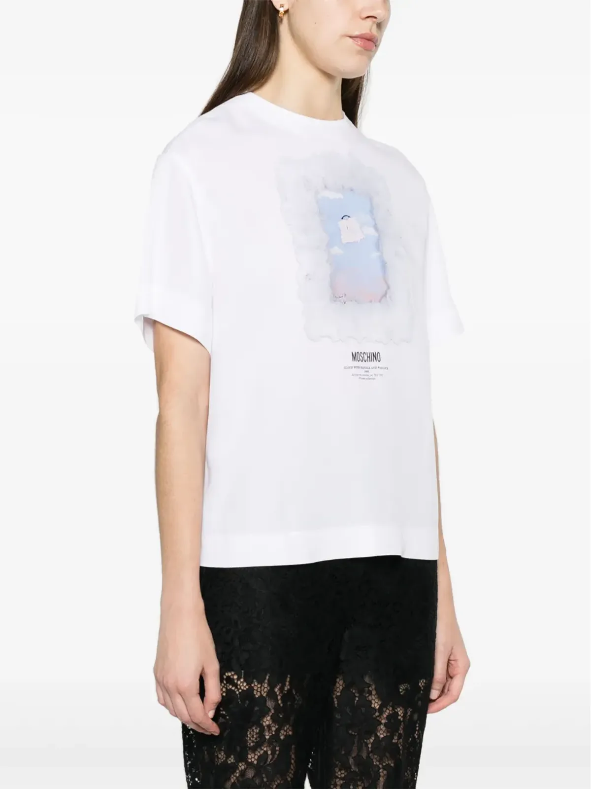 Moschino グラフィックプリント・クレープTシャツ - 画像3