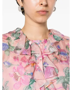 Moschino 花柄プリント フリル ブラウス ピンク - サムネイル5