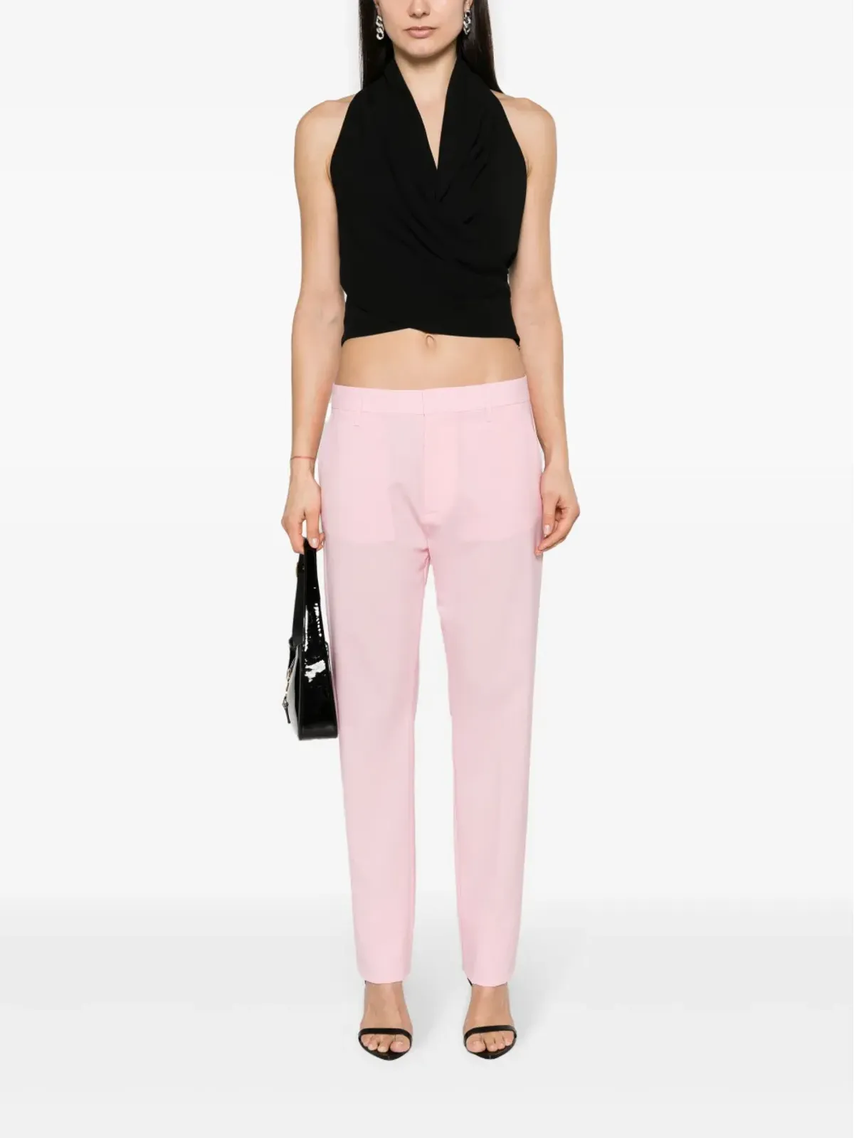 DSQUARED2 テーパード テーラード トラウザー ピンク - 画像2