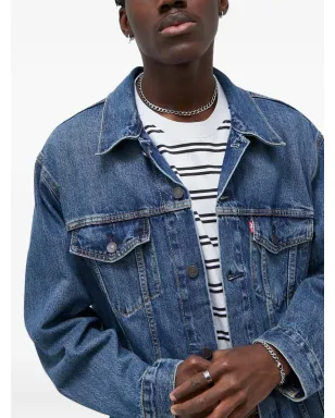 Levi's ボタン付きポケット デニムジャケット ブルー - サムネイル5