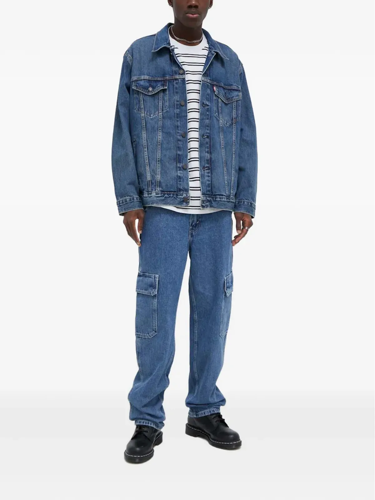 Levi's ボタン付きポケット デニムジャケット ブルー - 画像2