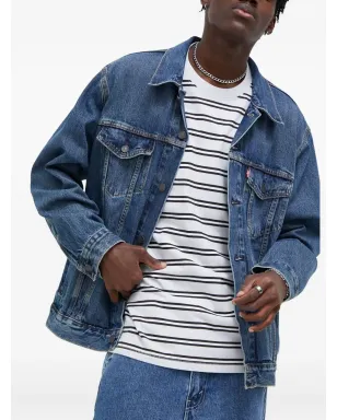 Levi's ボタン付きポケット デニムジャケット ブルー - サムネイル3