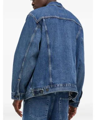 Levi's ボタン付きポケット デニムジャケット ブルー - サムネイル4