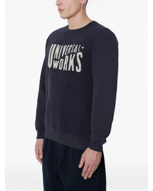Universal Works グラフィック クルーネック スウェットシャツ - ブルー - サムネイル3