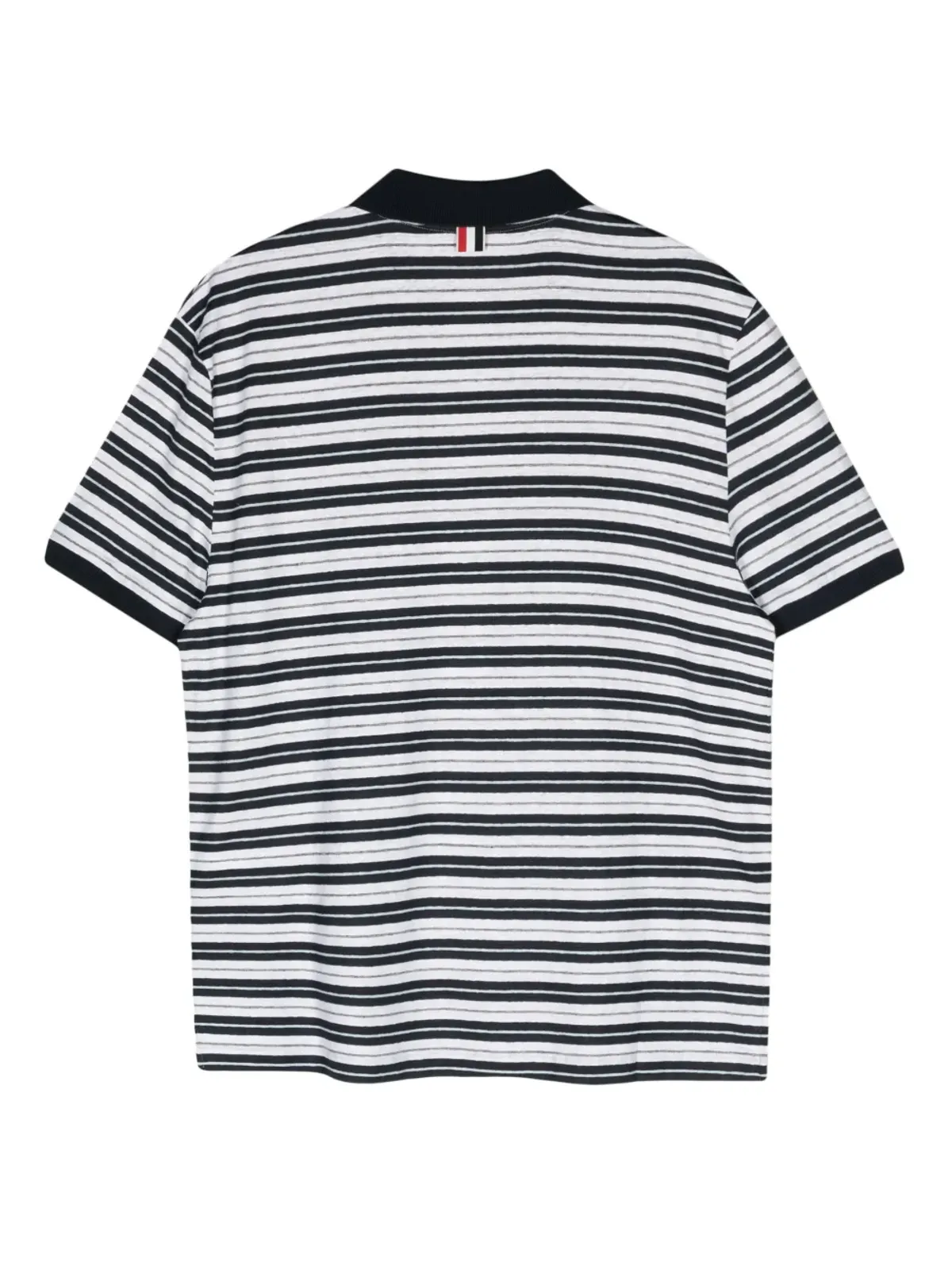 Thom Browne ロゴパッチ付きストライプポロシャツ - 画像2