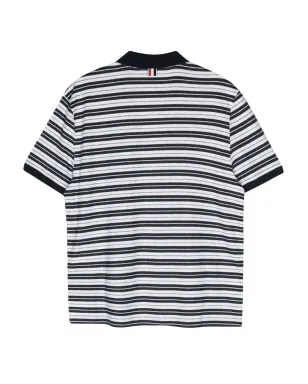 Thom Browne ロゴパッチ付きストライプポロシャツ - サムネイル2