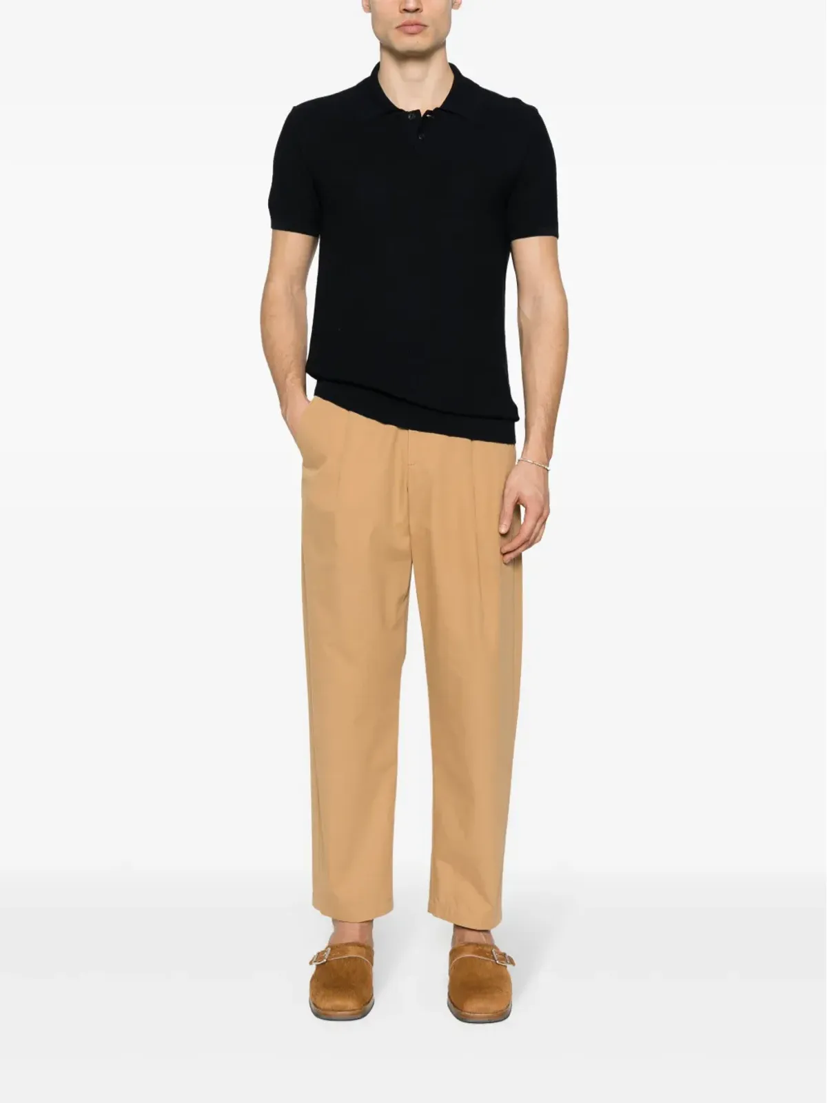A.P.C. Jay オープンニット ポロシャツ - ネイビーブルー - 画像2