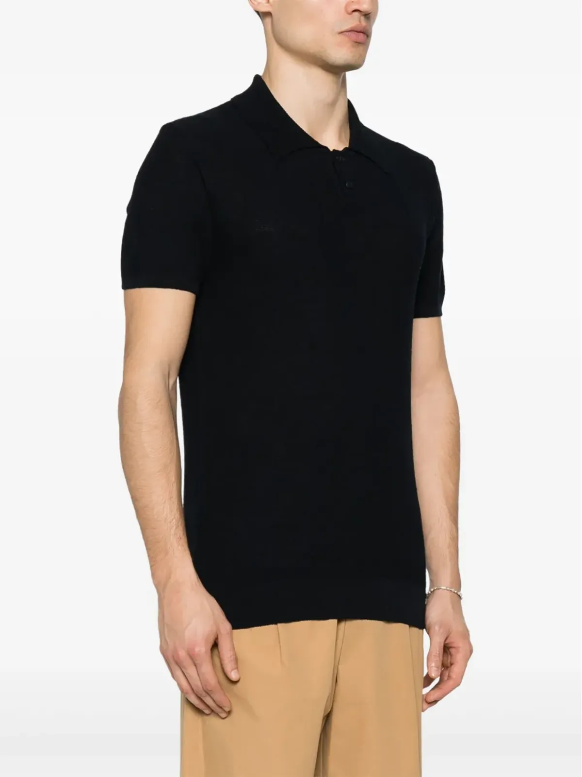 A.P.C. Jay オープンニット ポロシャツ - ネイビーブルー - 画像3