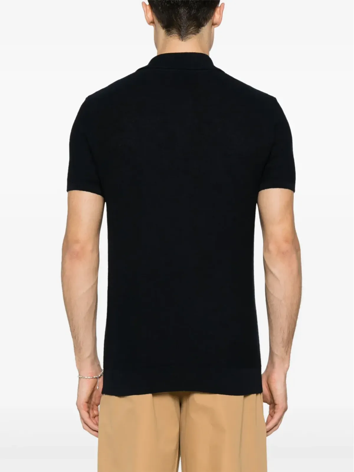 A.P.C. Jay オープンニット ポロシャツ - ネイビーブルー - 画像4