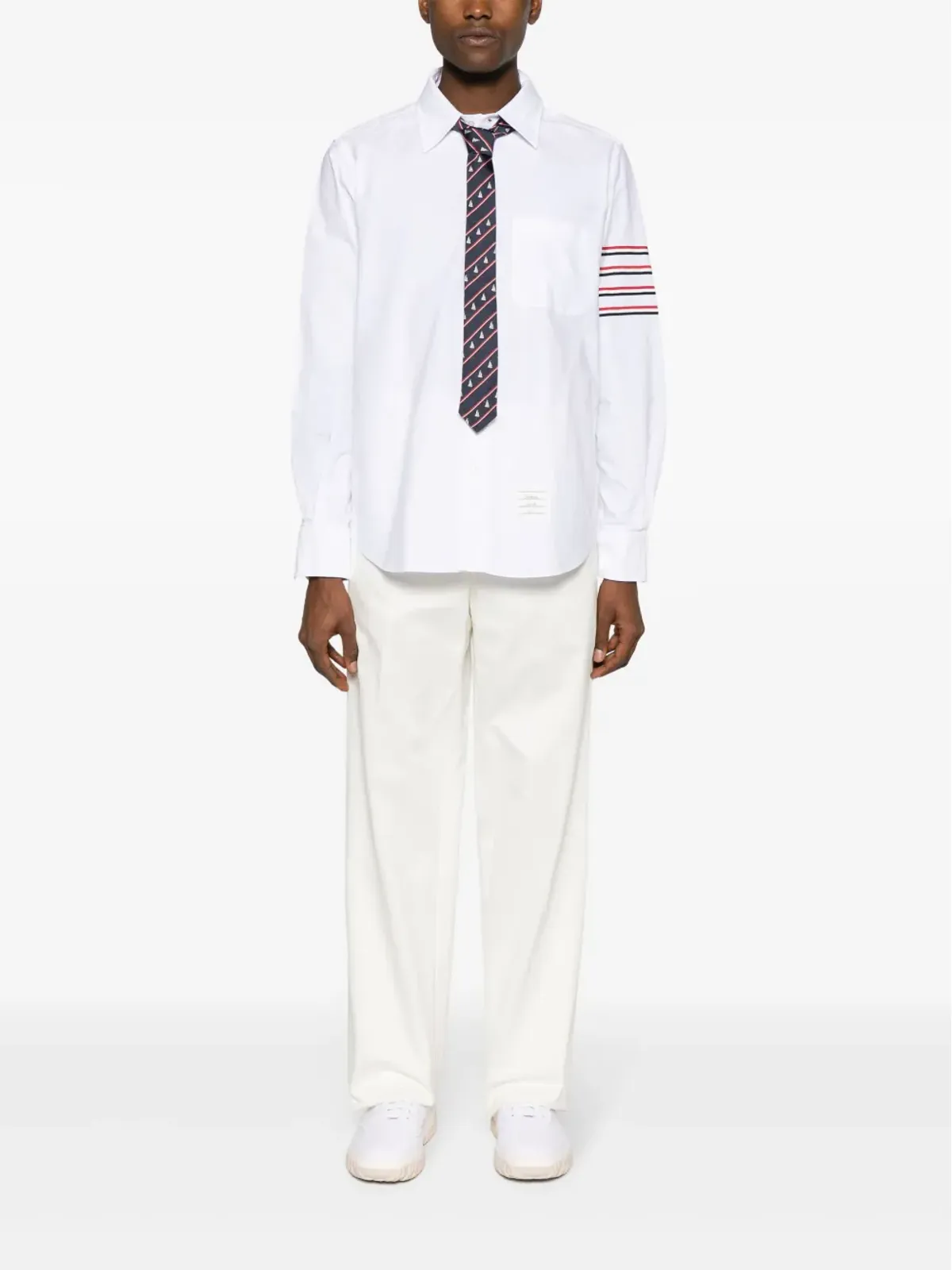 Thom Browne 4-Bar ロングスリーブ コットンシャツ - 画像2