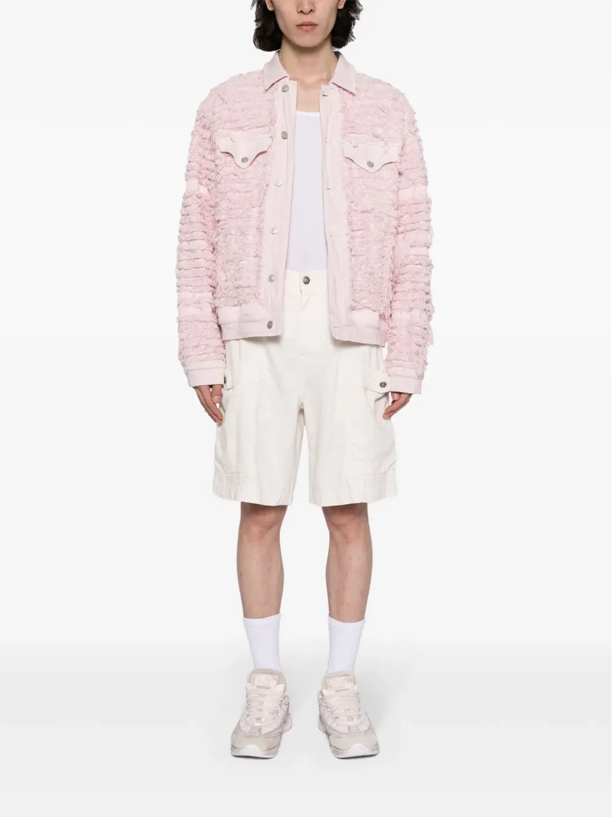 Palm Angels リヨセル・コットン混紡カーゴショーツ - ナチュラル - 画像2