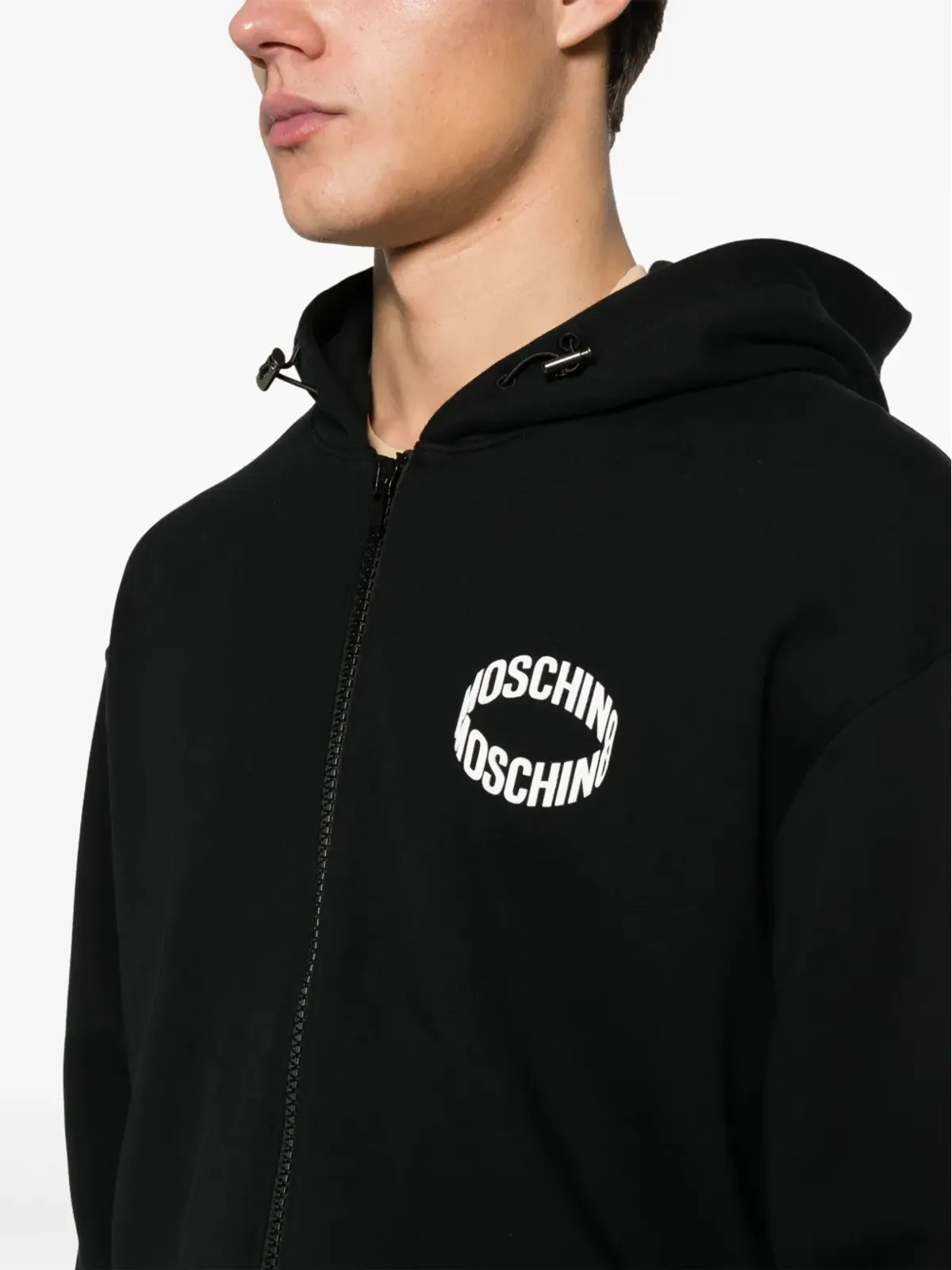 Moschino ロゴアップリケ ジップアップ フーディ - 画像5