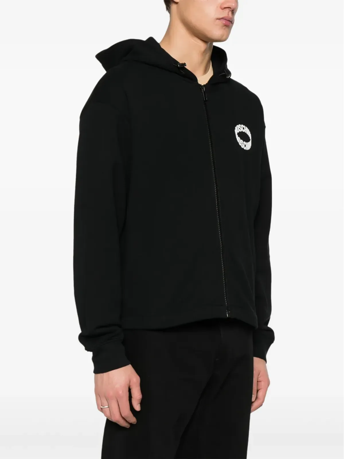 Moschino ロゴアップリケ ジップアップ フーディ - 画像3