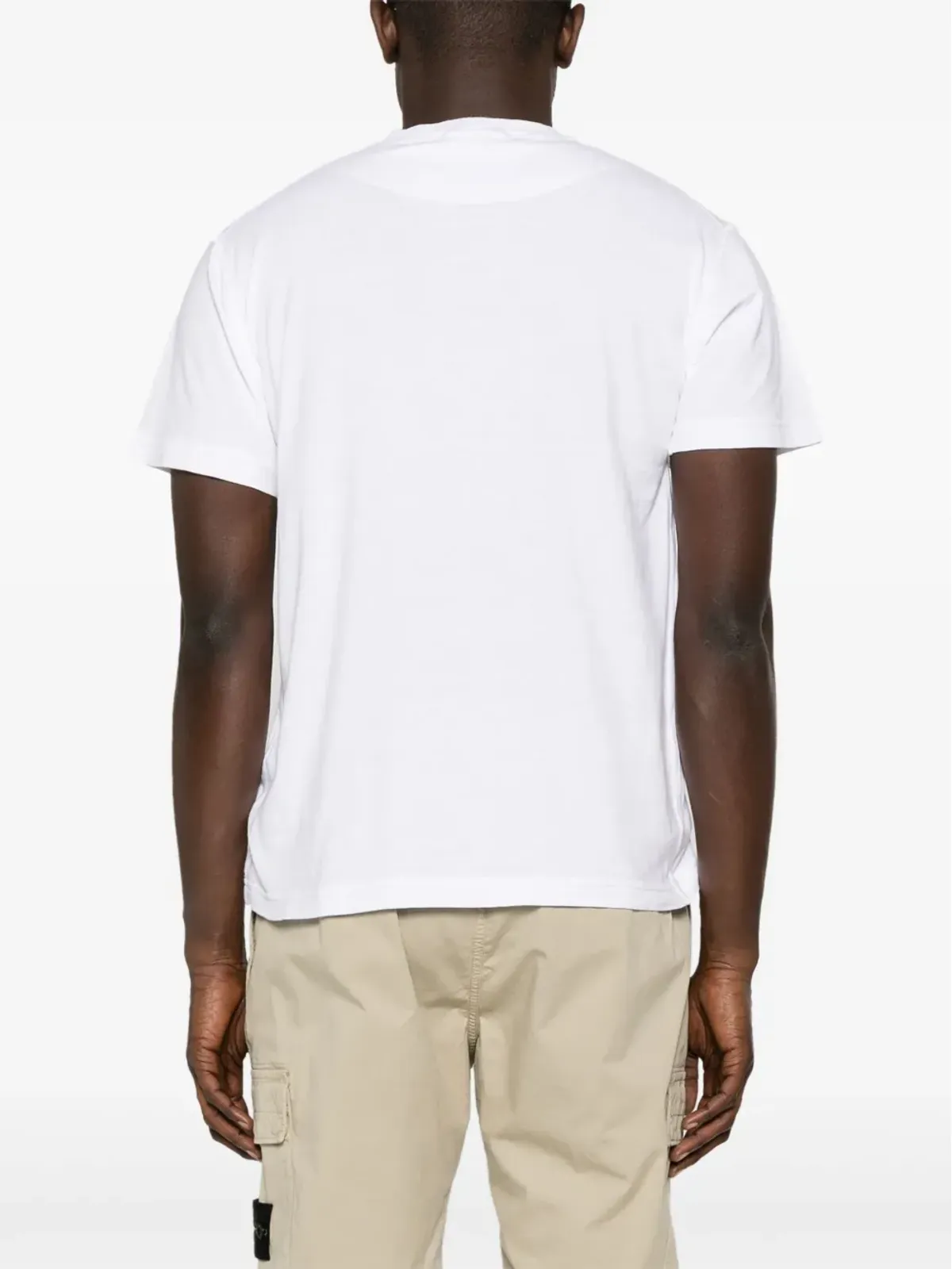 Stone Island コンパス刺繍コットンTシャツ - ホワイト - 画像4