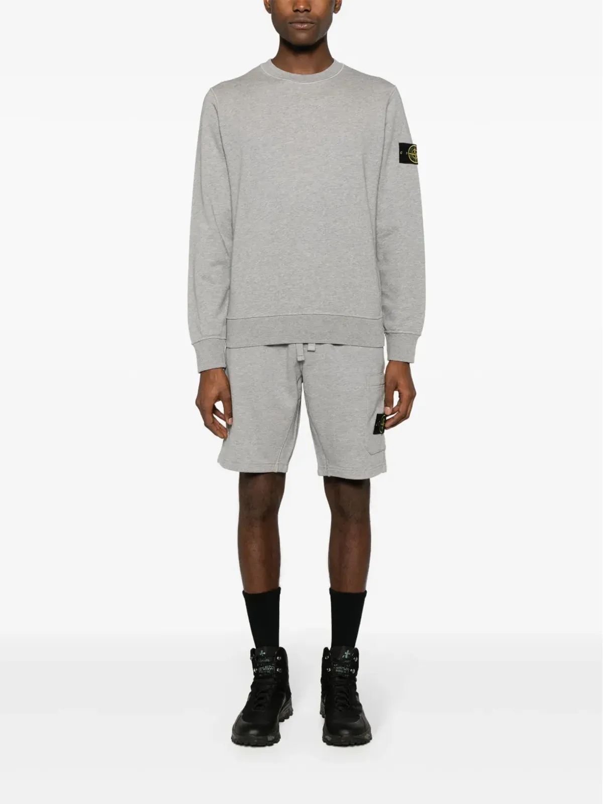 Stone Island コンパスバッジ コットン スウェットシャツ - グレー - 画像2