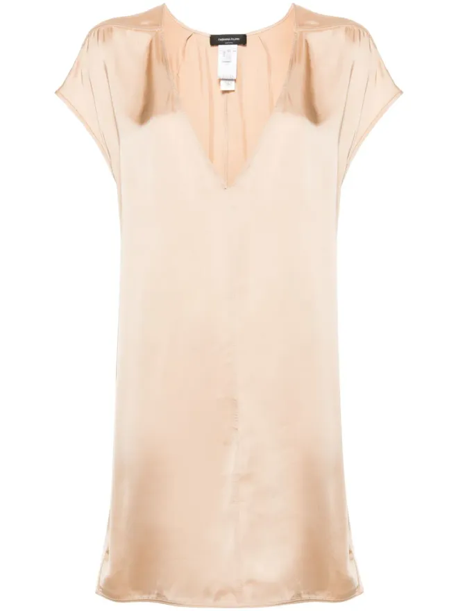 Fabiana Filippi Fabiana Filippi ビーズ付きトリム サテン チュニックの商品画像