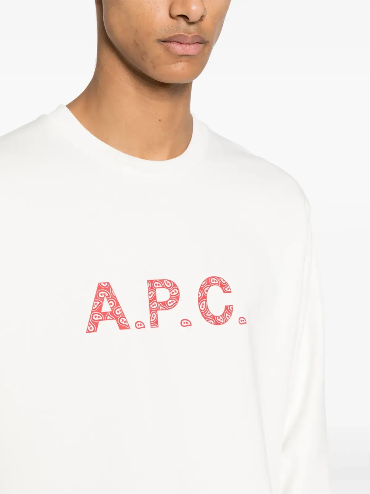 A.P.C. ロゴプリント コットン スウェットシャツ - 画像5