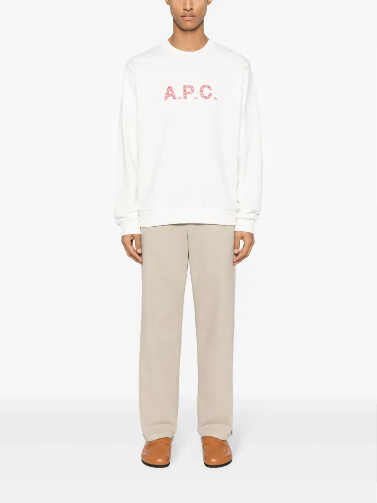 A.P.C. ロゴプリント コットン スウェットシャツ - 画像2