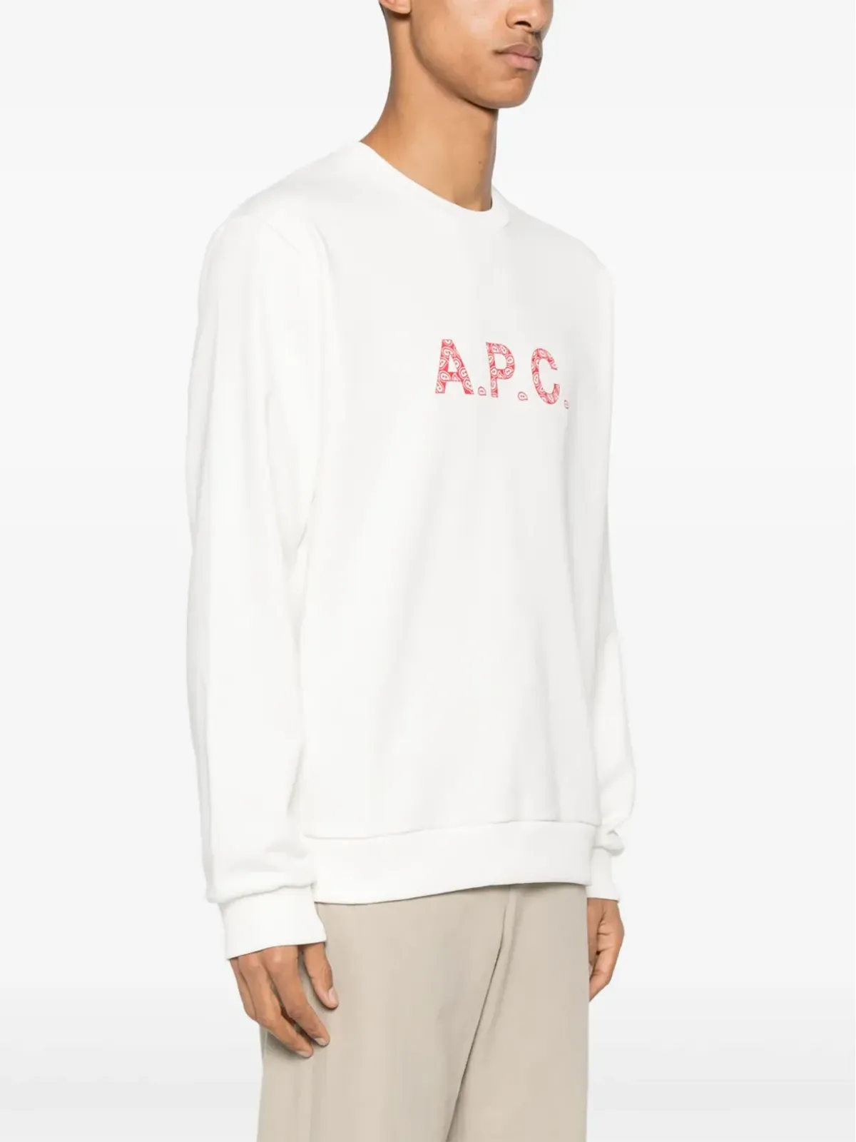 A.P.C. ロゴプリント コットン スウェットシャツ - 画像3