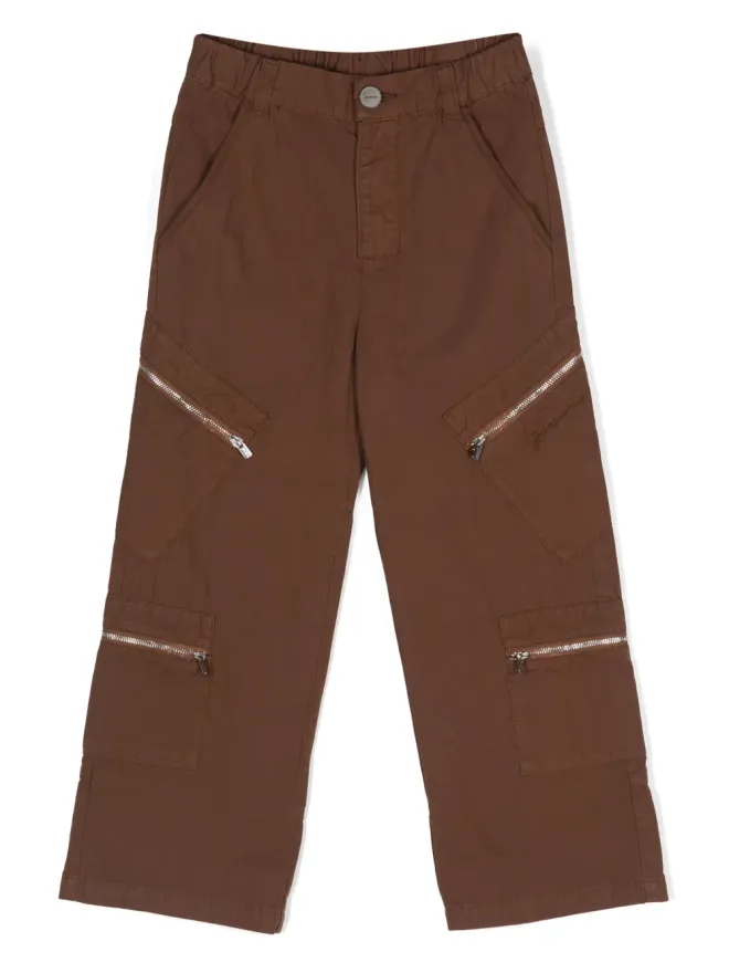 JACQUEMUS L'ENFANT JACQUEMUS L'ENFANT Le Cargo コットンパンツ - ブラウンの商品画像