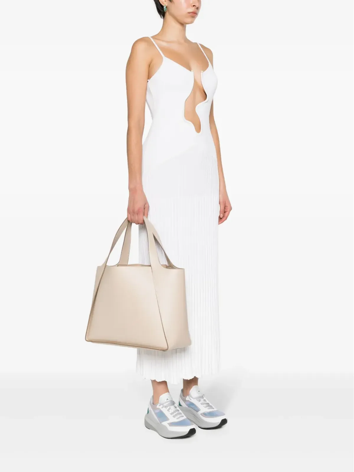 Stella McCartney ロゴ入りフェイクレザー トートバッグ - 画像2