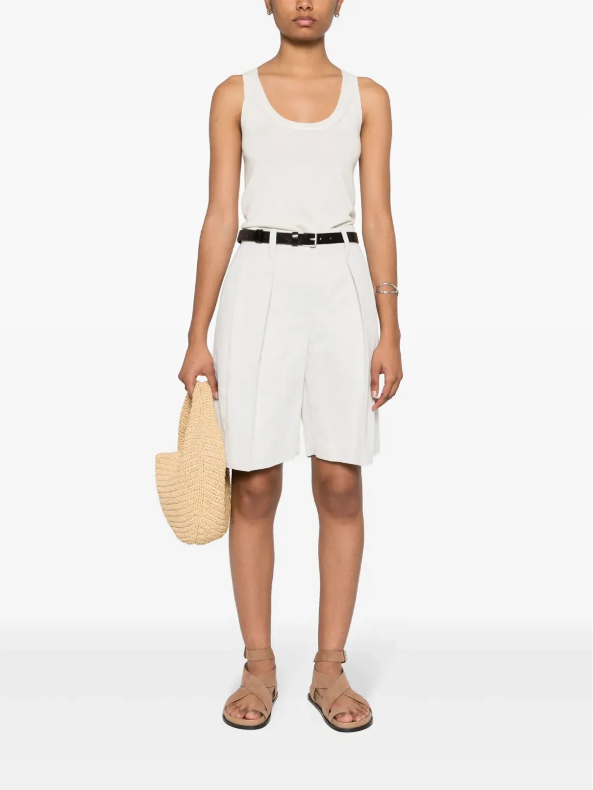 Max Mara スクープネック ニットトップス - ニュートラルカラー - 画像2