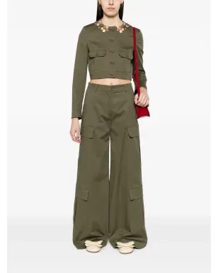 Moschino ワイドレッグカーゴパンツ グリーン - サムネイル2