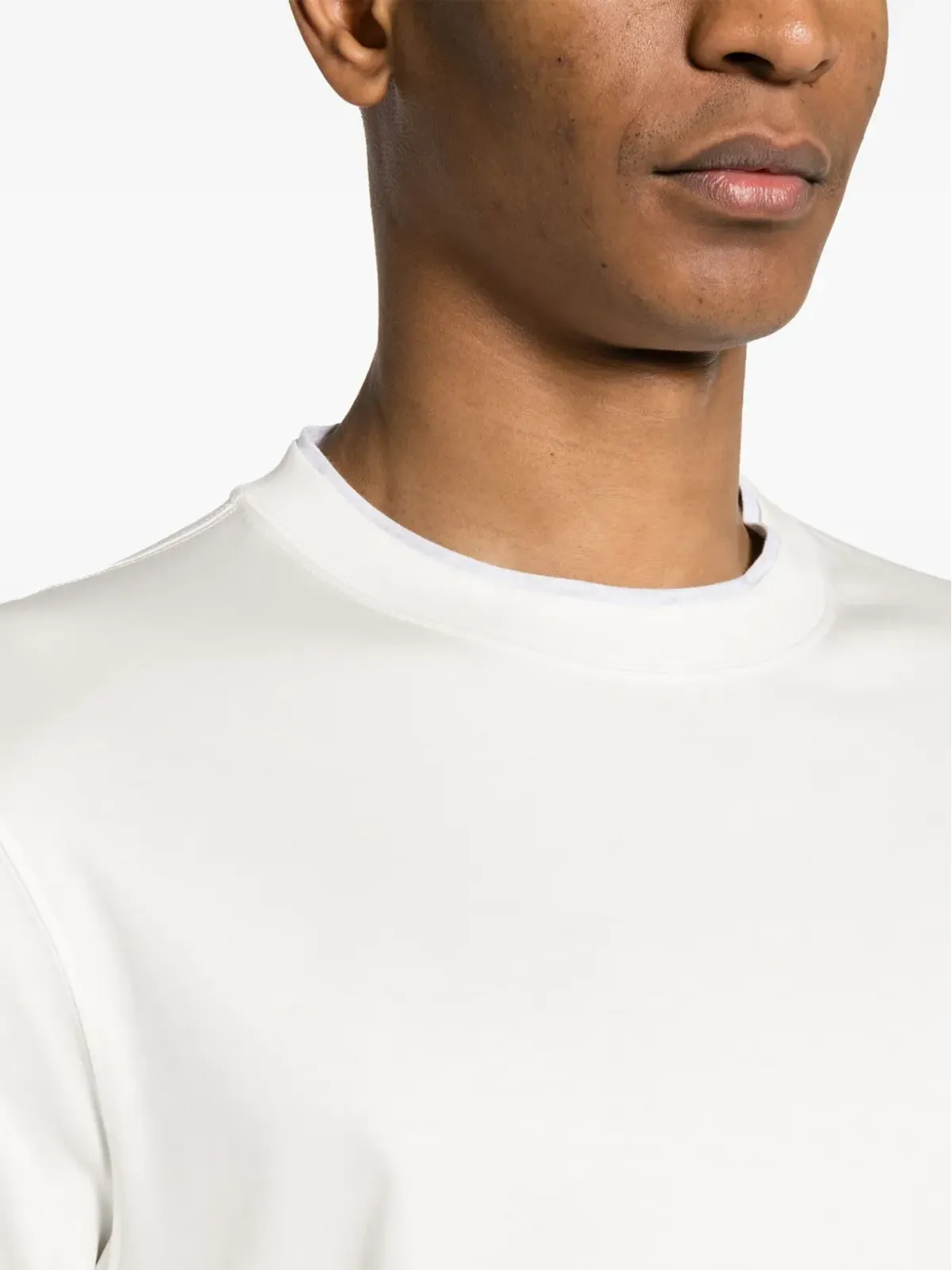 Brunello Cucinelli レイヤードコットンTシャツ - ホワイト - 画像5