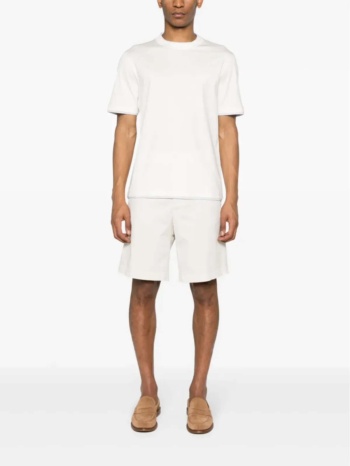 Brunello Cucinelli レイヤードコットンTシャツ - ホワイト - 画像2