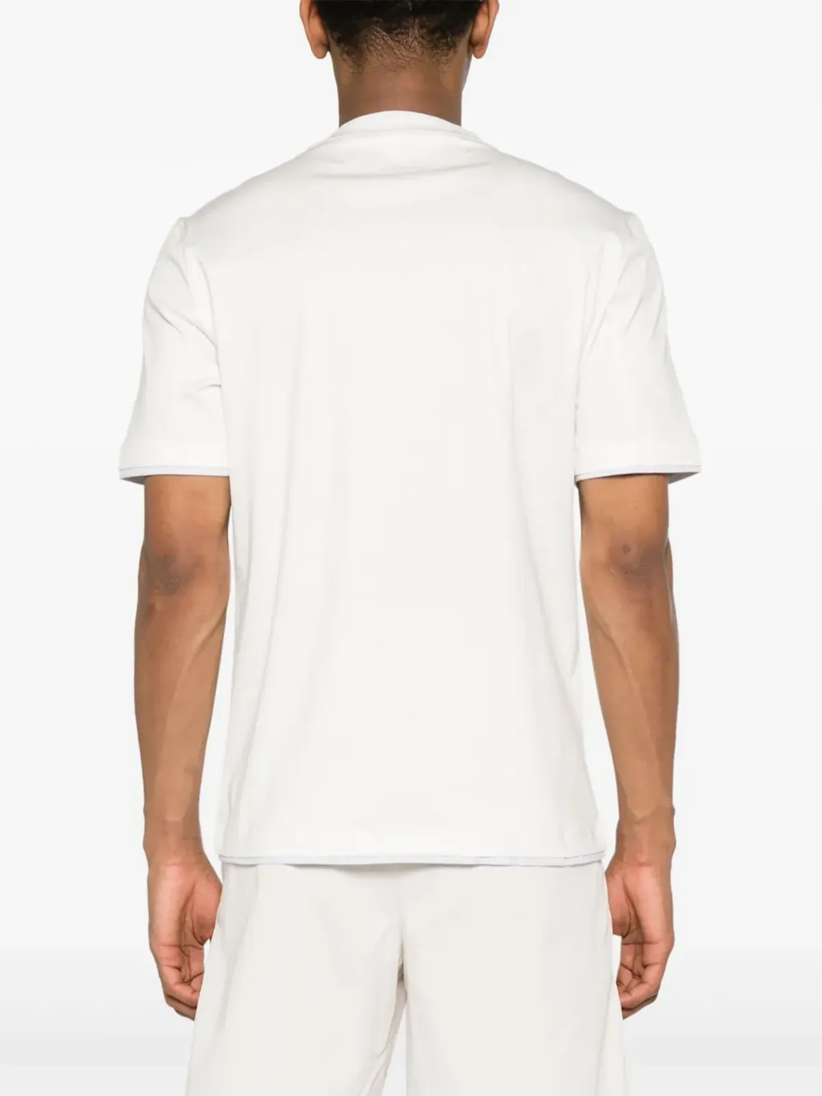 Brunello Cucinelli レイヤードコットンTシャツ - ホワイト - 画像4
