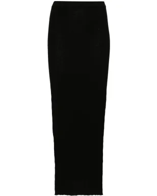 Rick Owens Sacris リブ編みマキシスカート ブラック - サムネイル1