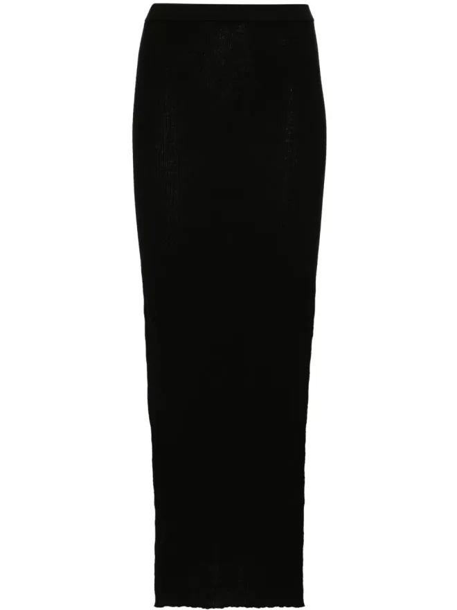 Rick Owens Rick Owens Sacris リブ編みマキシスカート ブラックの商品画像
