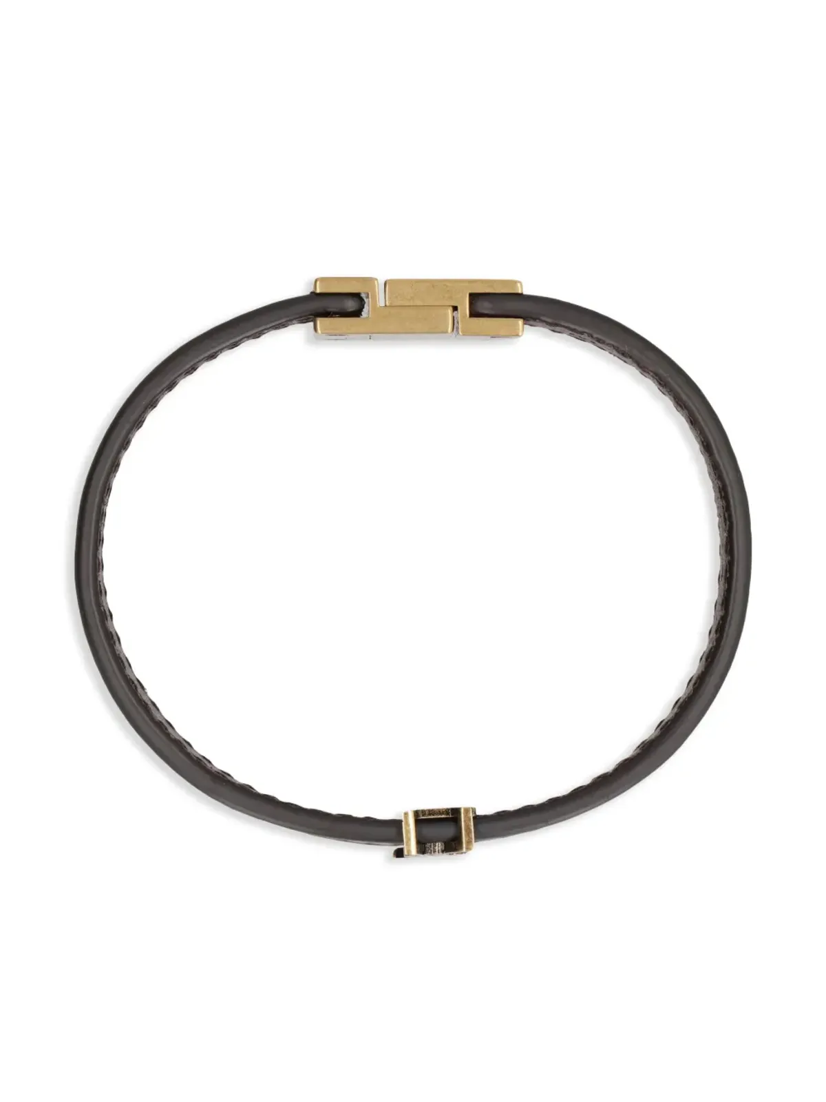 Saint Laurent ロゴプレート レザー ブレスレット - 画像3