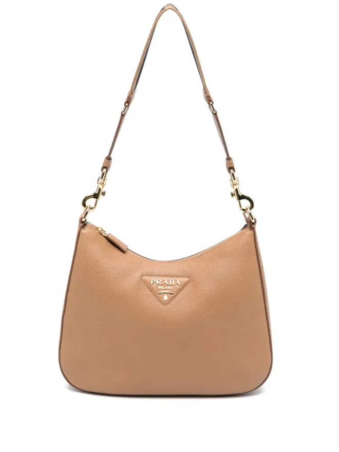 Prada Prada ロゴエンボスレザー ショルダーバッグ ブラウンの商品画像