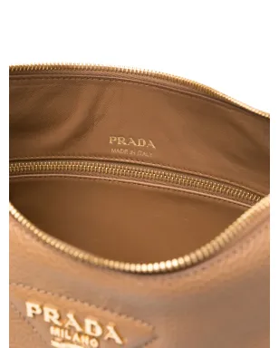 Prada ロゴエンボスレザー ショルダーバッグ ブラウン - サムネイル5