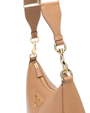 Prada ロゴエンボスレザー ショルダーバッグ ブラウン - サムネイル4