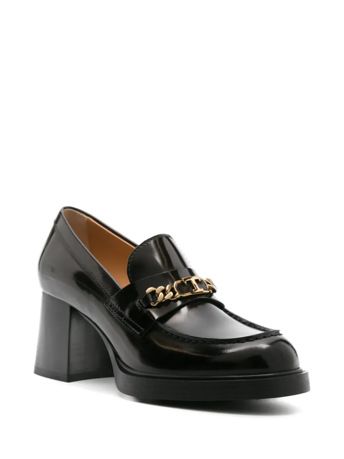 Tod's ロゴプレート付き レザー パンプス - 画像2