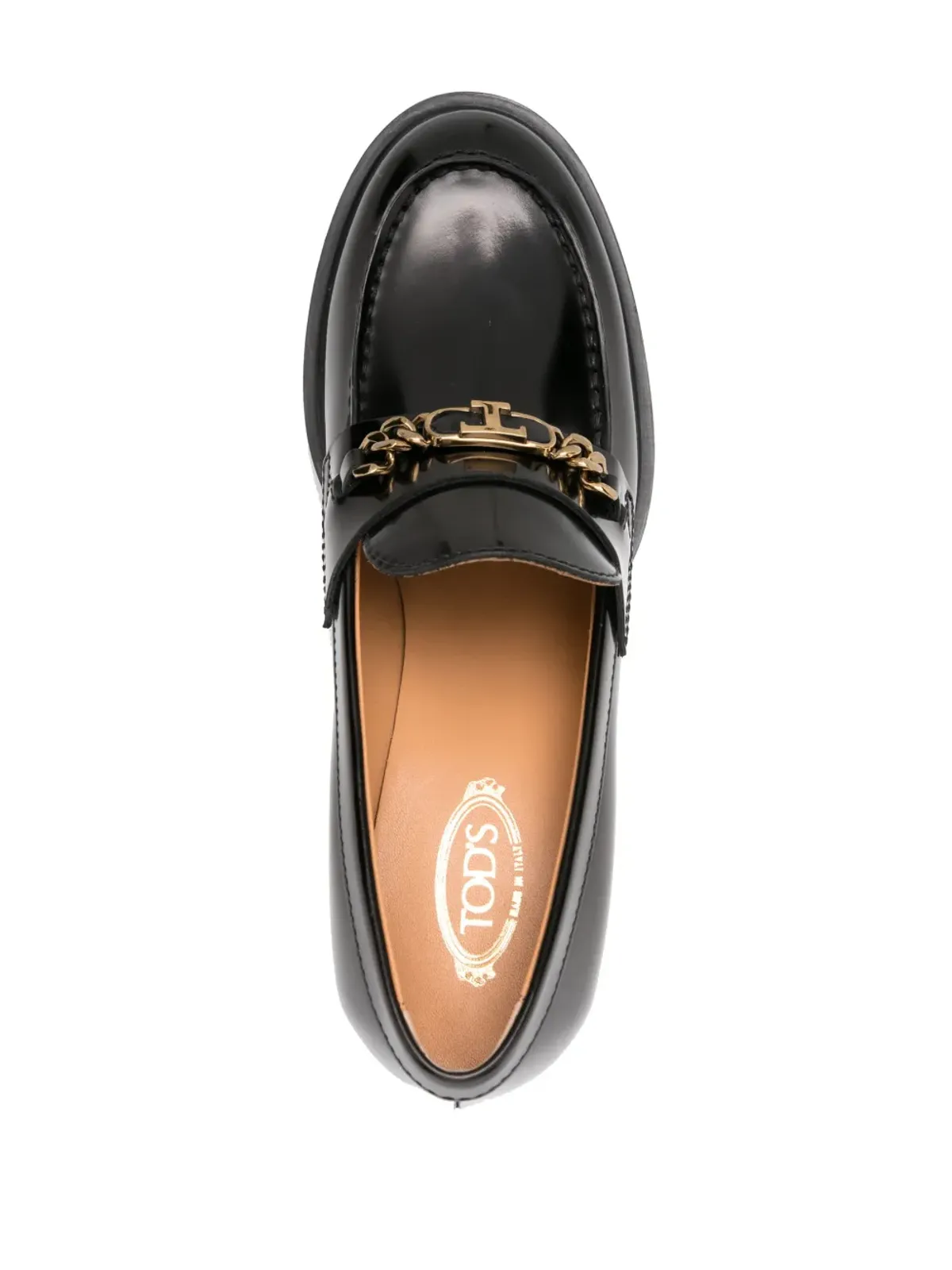 Tod's ロゴプレート付き レザー パンプス - 画像4