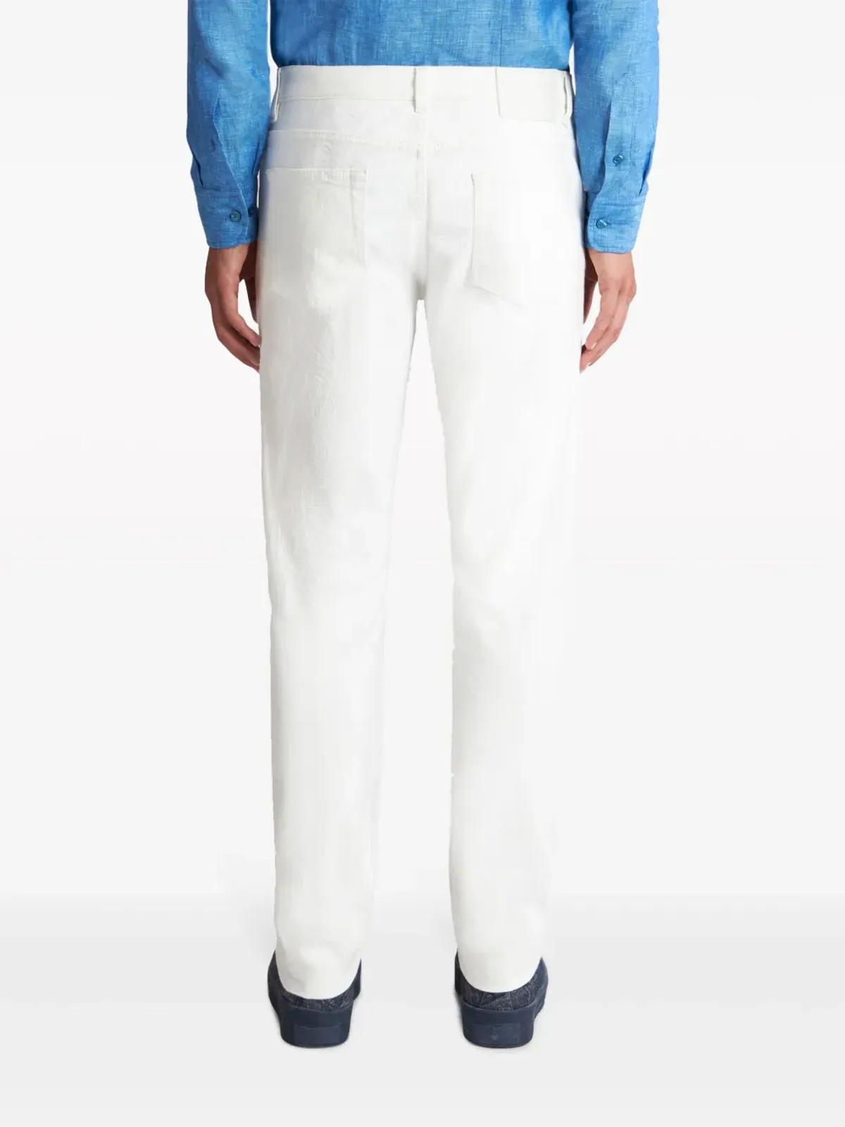 ETRO パターンジャカード ストレートレッグデニム - ホワイト - 画像4