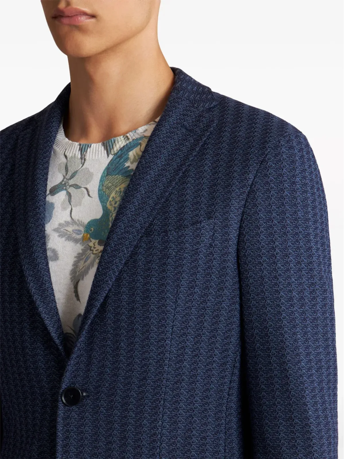 ETRO ストライプ コットン ブレザー - ブルー - 画像5