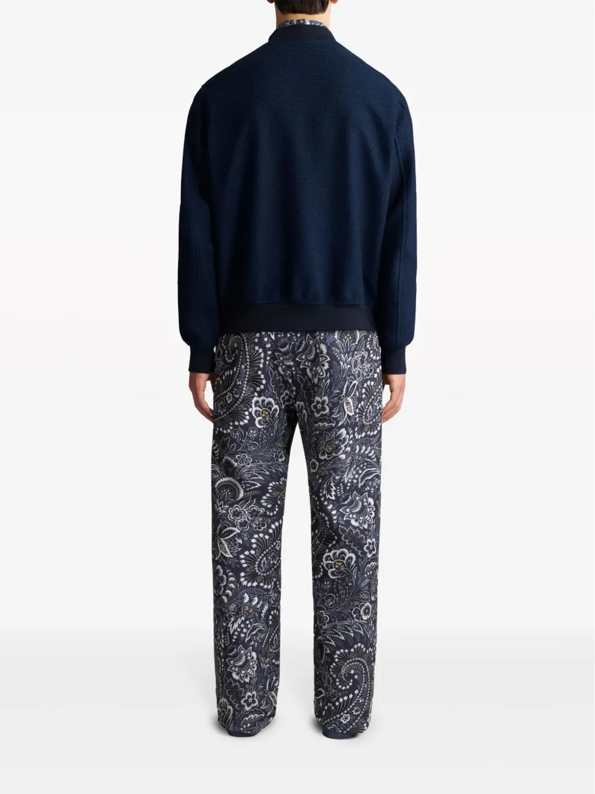 ETRO テクスチャードコットン ボンバージャケット - ブルー - 画像4